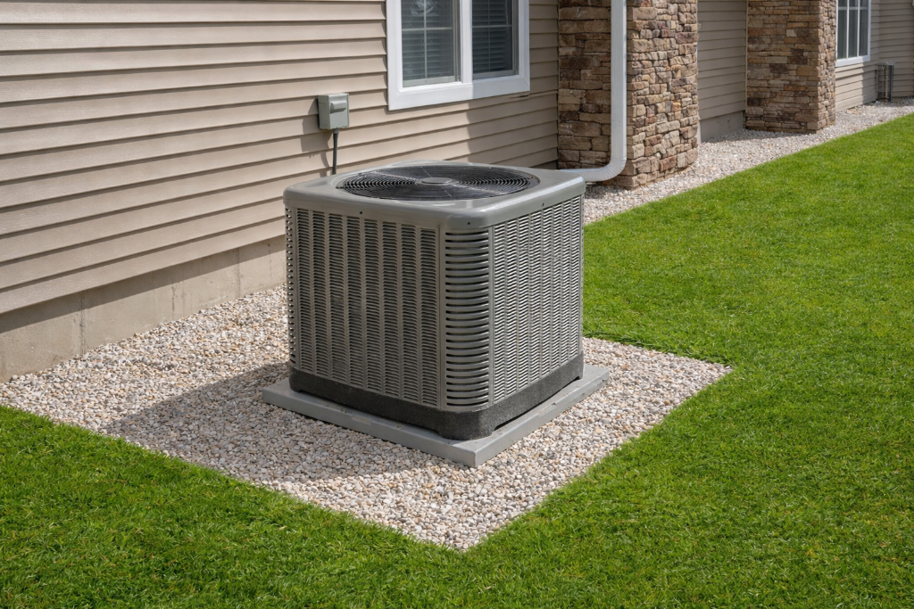 HVAC unit outside home
